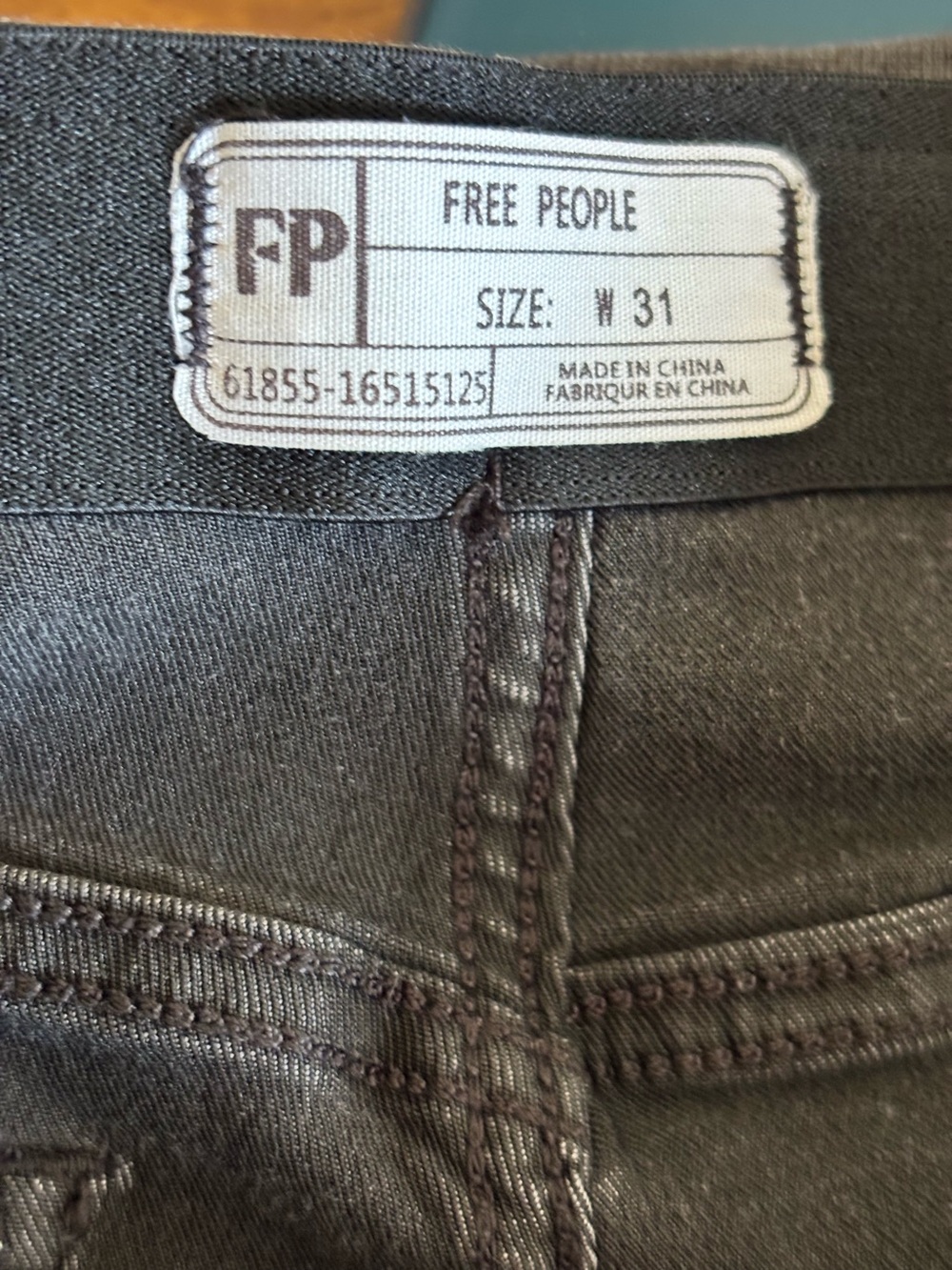 Free People flare jeans Charcoal color size 31 - Picture 6 of 7